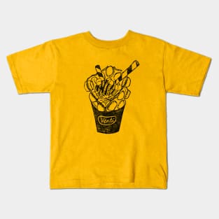 Chocolate Ice-cream Egg Waffle Kids T-Shirt